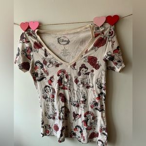 Vintage Disney Princess Tattoo-Style T-Shirt